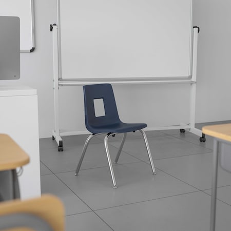 Flash Furniture Advantage Navy Student Stack School Chair, 14" ADV-SSC-14NAVY